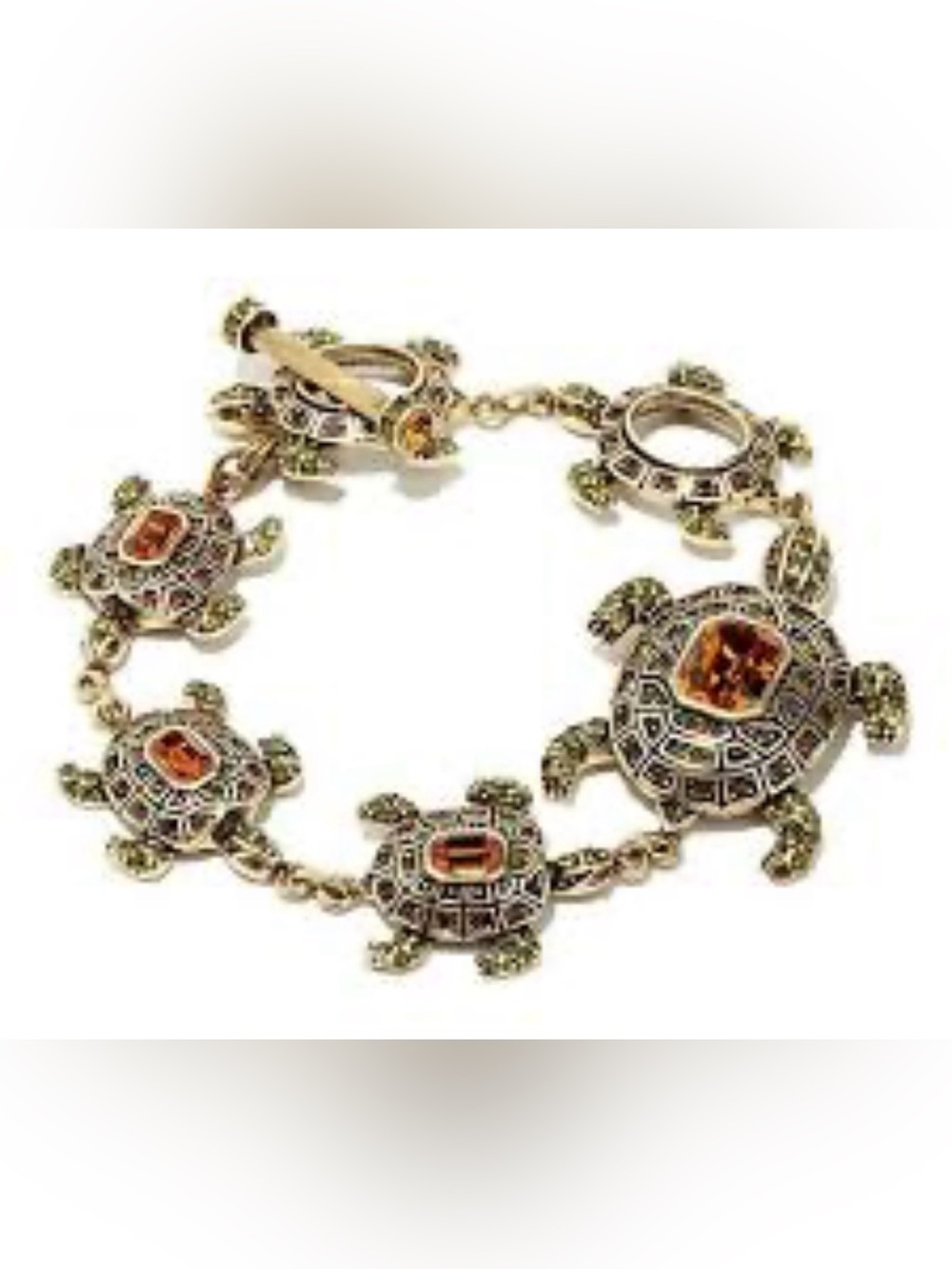 Heidi Daus "Slow Poke" Crystal Turtle Link
Bracelet